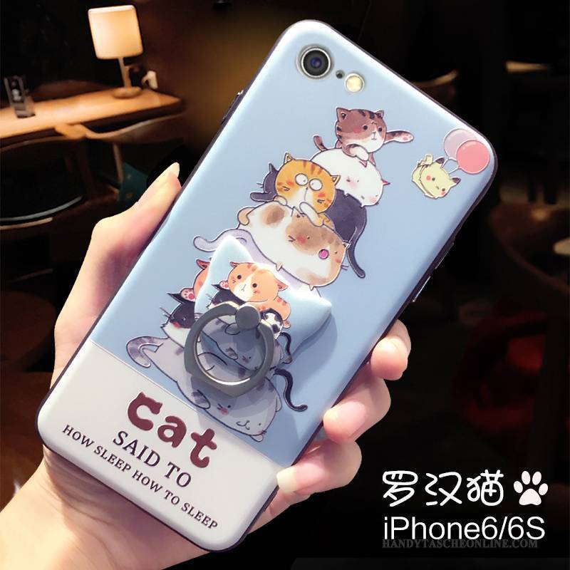 Hülle iPhone 6/6s Karikatur Persönlichkeit Nette, Case iPhone 6/6s Kreativ Handyhüllen Blau