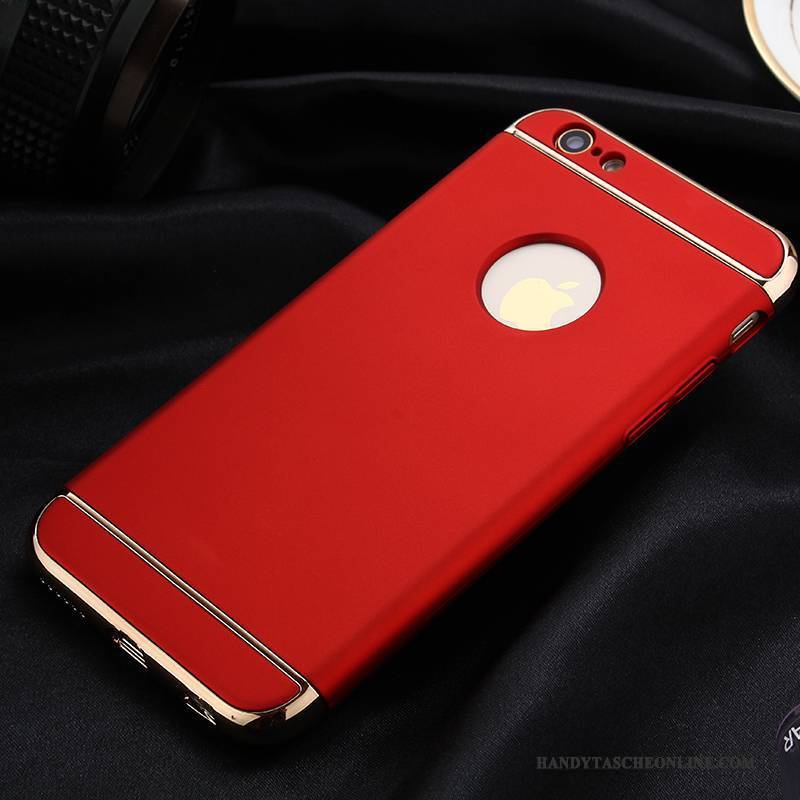 Hülle iPhone 6/6s Luxus Rot Gold, Case iPhone 6/6s Schutz Grenze Handyhüllen