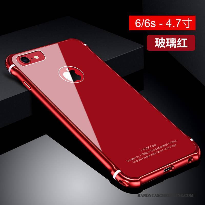 Hülle iPhone 6/6s Metall Handyhüllen Rot, Case iPhone 6/6s Anti-sturz Trend