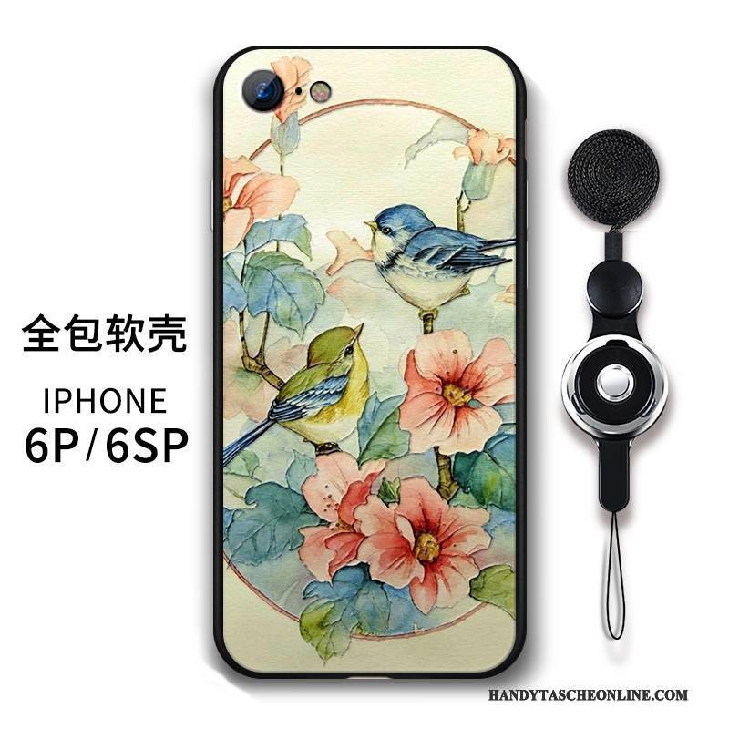 Hülle iPhone 6/6s Plus Farbe Doppelter Rock Handyhüllen, Case iPhone 6/6s Plus Schutz Chinesische Art