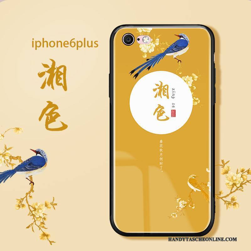 Hülle iPhone 6/6s Plus Farbe Glas Handyhüllen, Case iPhone 6/6s Plus Kreativ Kunst Chinesische Art