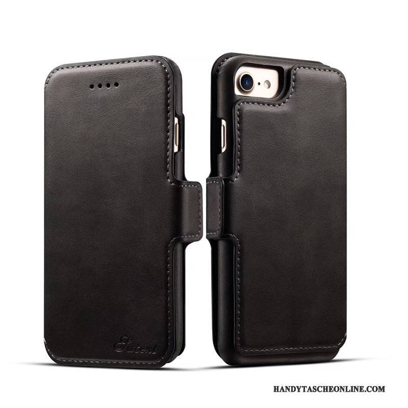 Hülle iPhone 6/6s Plus Folio Karte Braun, Case iPhone 6/6s Plus Lederhülle Trend Handyhüllen