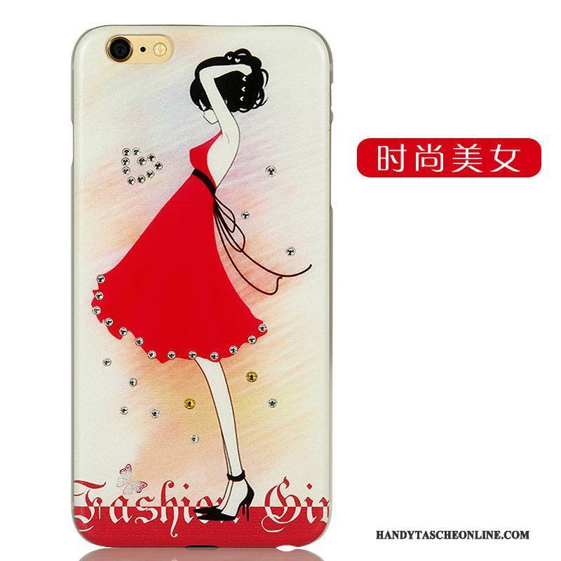 Hülle iPhone 6/6s Plus Karikatur Nette Nubuck, Case iPhone 6/6s Plus Strass Lichtfarbe Grün