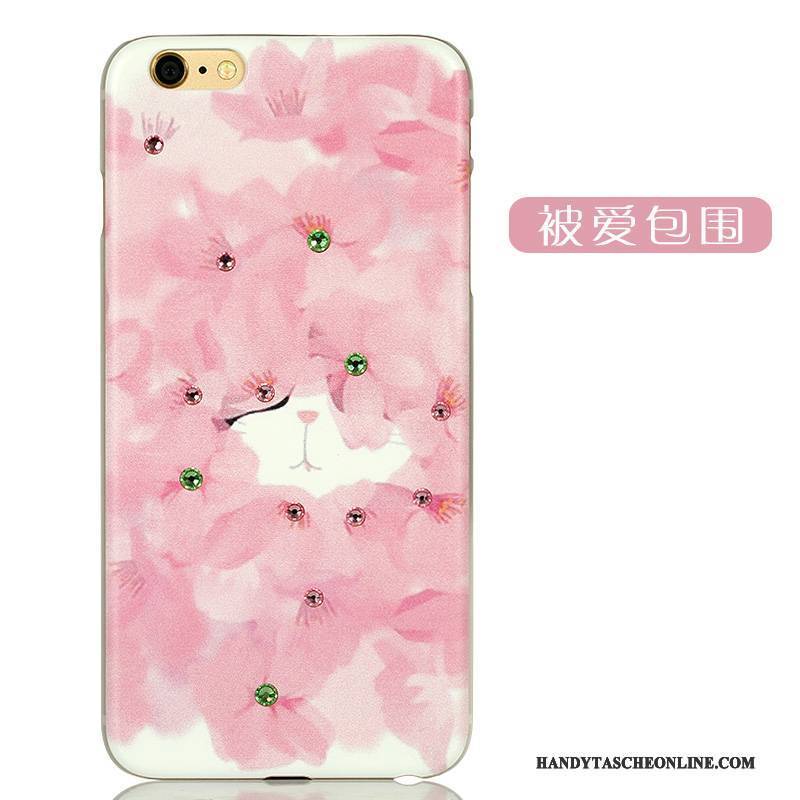 Hülle iPhone 6/6s Plus Karikatur Nette Nubuck, Case iPhone 6/6s Plus Strass Lichtfarbe Grün