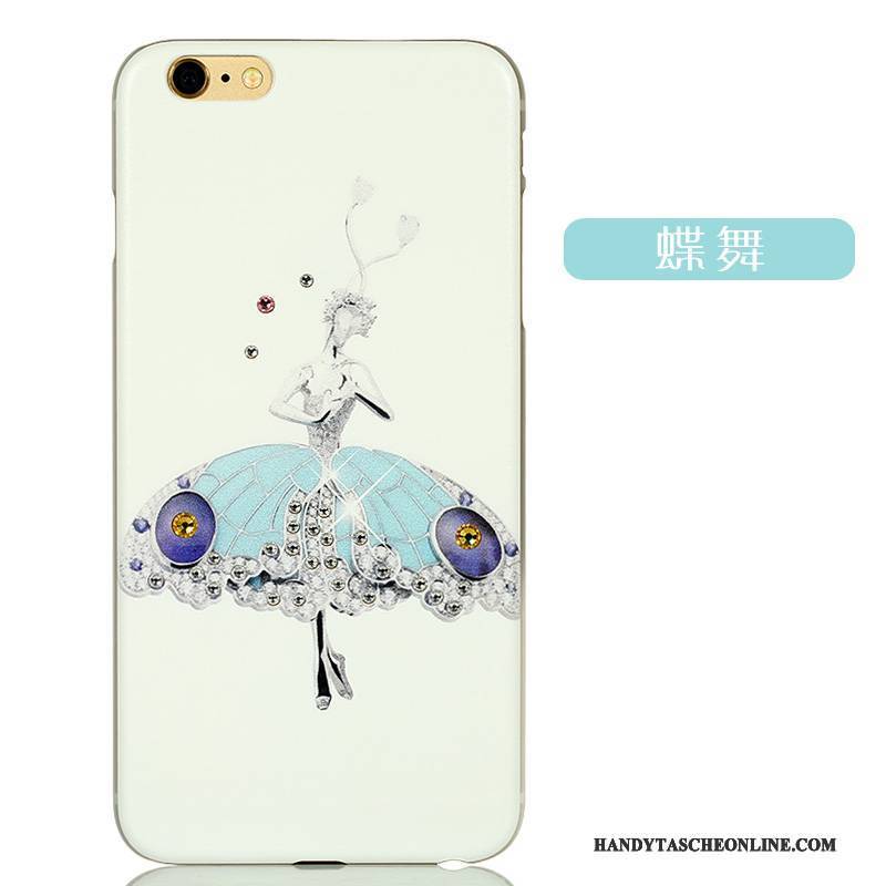 Hülle iPhone 6/6s Plus Karikatur Nette Nubuck, Case iPhone 6/6s Plus Strass Lichtfarbe Grün