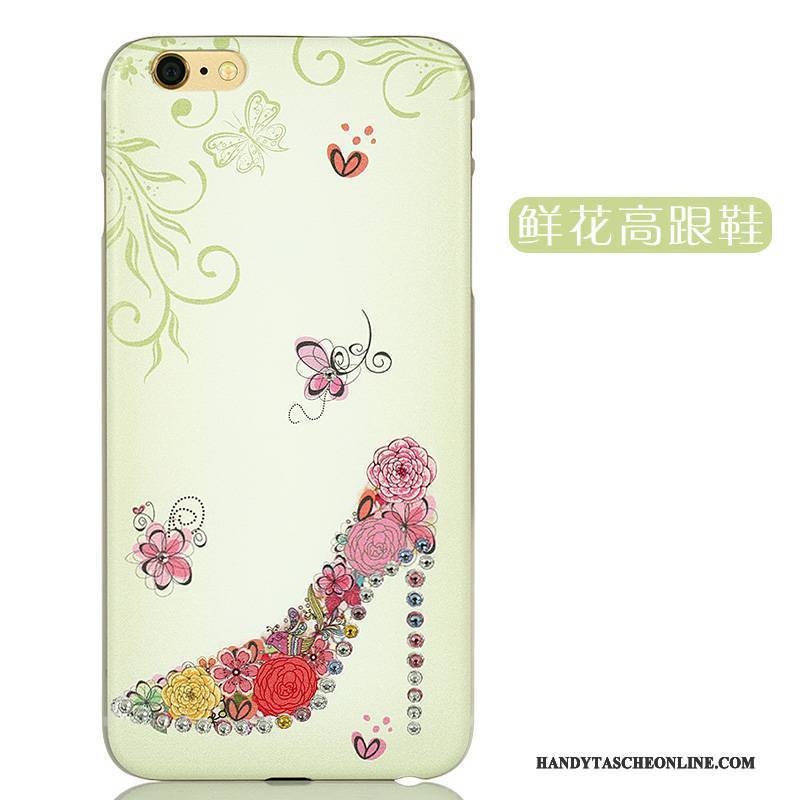 Hülle iPhone 6/6s Plus Karikatur Nette Nubuck, Case iPhone 6/6s Plus Strass Lichtfarbe Grün