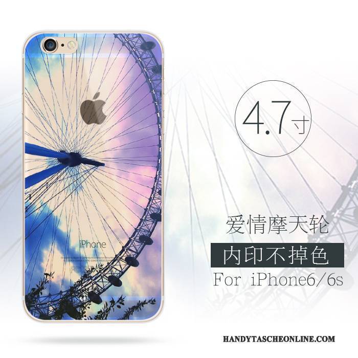 Hülle iPhone 6/6s Plus Kreativ Handyhüllen Chinesische Art, Case iPhone 6/6s Plus Grün Kunst