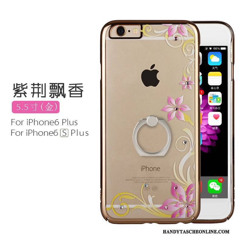 Hülle iPhone 6/6s Plus Kreativ Transparent Schnalle, Case iPhone 6/6s Plus Prägung Gold Ring