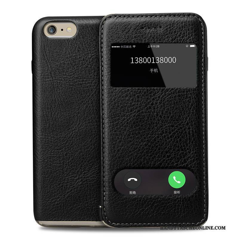 Hülle iPhone 6/6s Plus Leder Gelb Anti-sturz, Case iPhone 6/6s Plus Folio Neu Handyhüllen