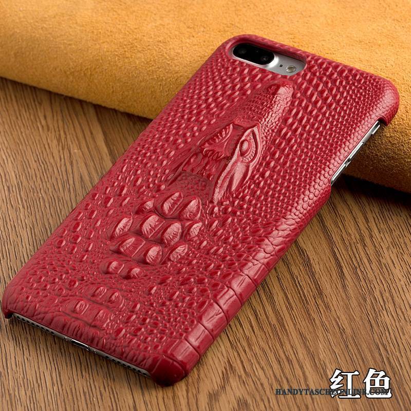 Hülle iPhone 6/6s Plus Leder Hintere Abdeckung Anti-sturz, Case iPhone 6/6s Plus Lederhülle Rot Handyhüllen