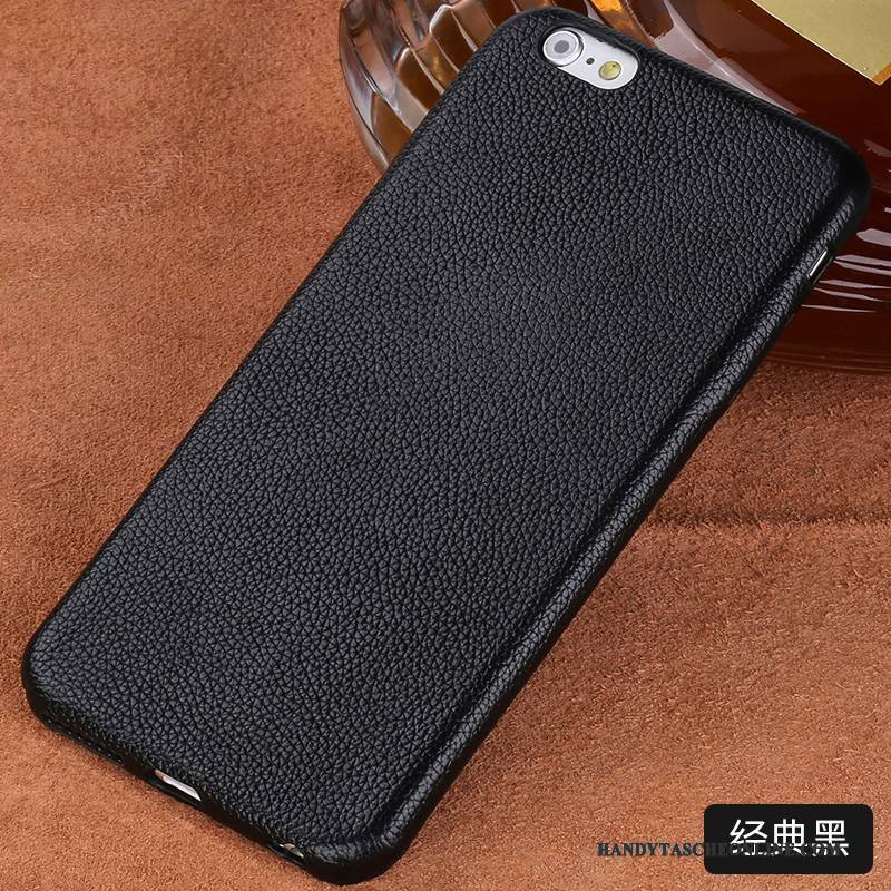 Hülle iPhone 6/6s Plus Lederhülle Angepasst Handyhüllen, Case iPhone 6/6s Plus Taschen Schwarz Anti-sturz