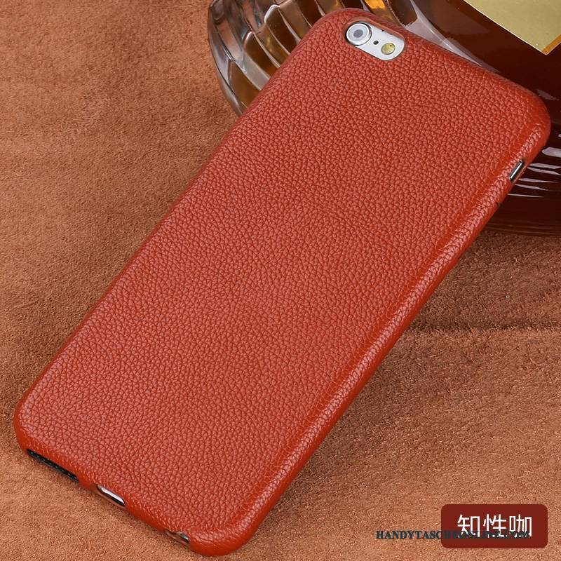 Hülle iPhone 6/6s Plus Lederhülle Angepasst Handyhüllen, Case iPhone 6/6s Plus Taschen Schwarz Anti-sturz