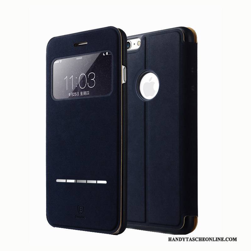 Hülle iPhone 6/6s Plus Lederhülle Grün Handyhüllen, Case iPhone 6/6s Plus Folio Anti-sturz