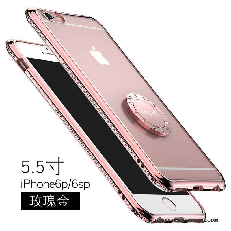 Hülle iPhone 6/6s Plus Schutz Anti-sturz Transparent, Case iPhone 6/6s Plus Weiche Handyhüllen Rosa