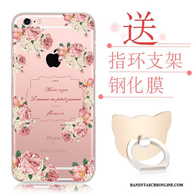 Hülle iPhone 6/6s Plus Silikon Anti-sturz Rosa, Case iPhone 6/6s Plus Weiche Handyhüllen Transparent