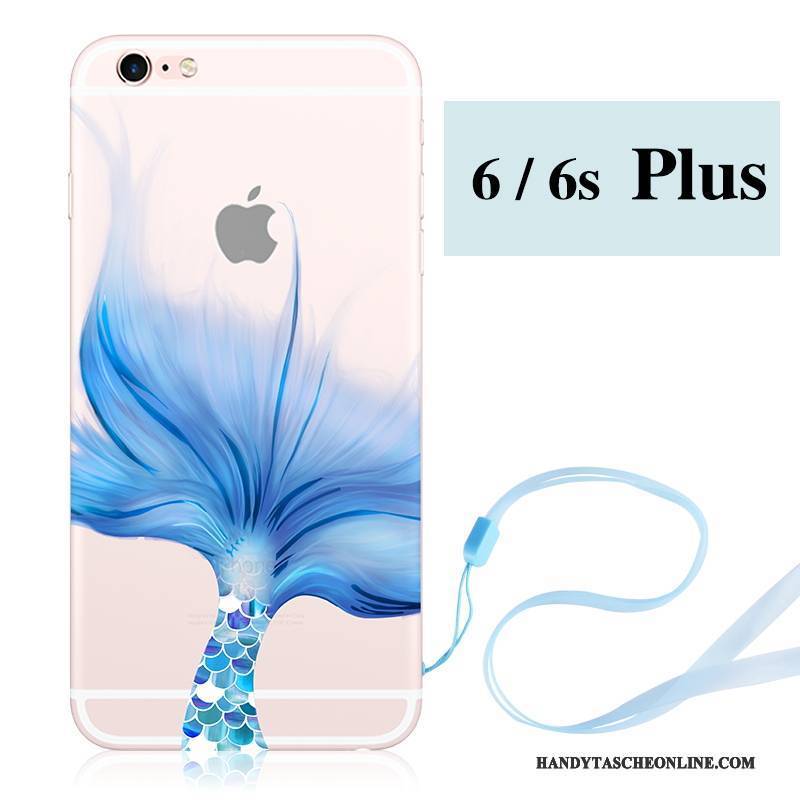 Hülle iPhone 6/6s Plus Silikon Nubuck Neu, Case iPhone 6/6s Plus Weiche Blau Handyhüllen