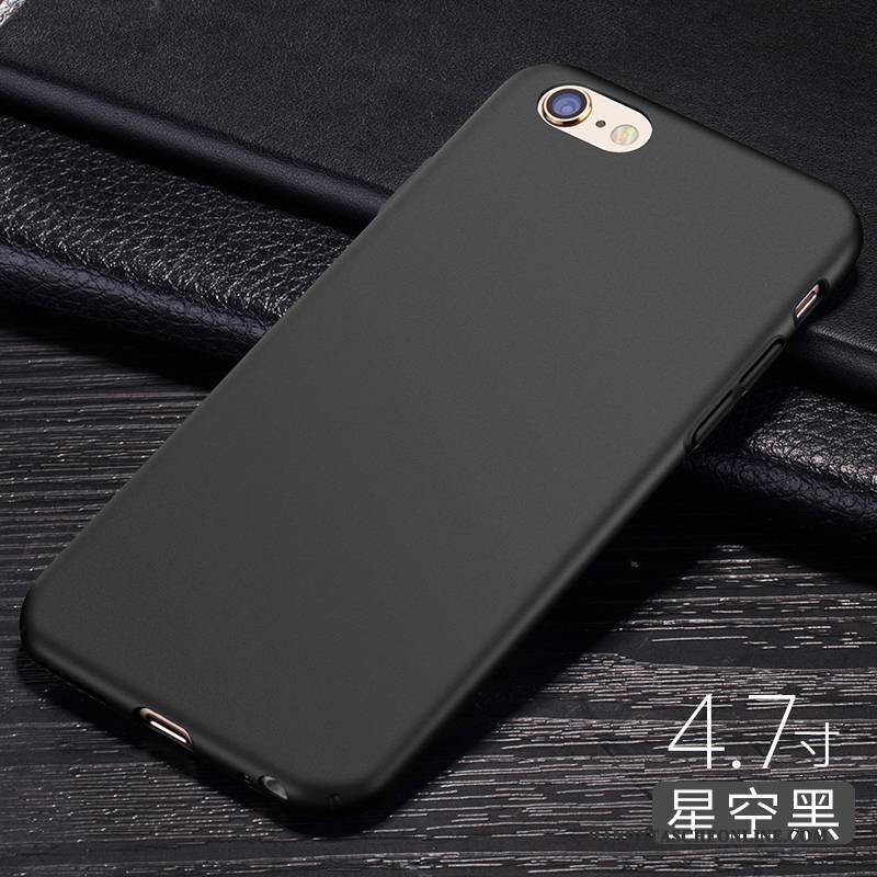 Hülle iPhone 6/6s Plus Silikon Nubuck Schlank, Case iPhone 6/6s Plus Schwarz Handyhüllen