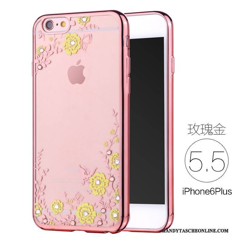 Hülle iPhone 6/6s Plus Strass Handyhüllen Rosa, Case iPhone 6/6s Plus Silikon Anti-sturz