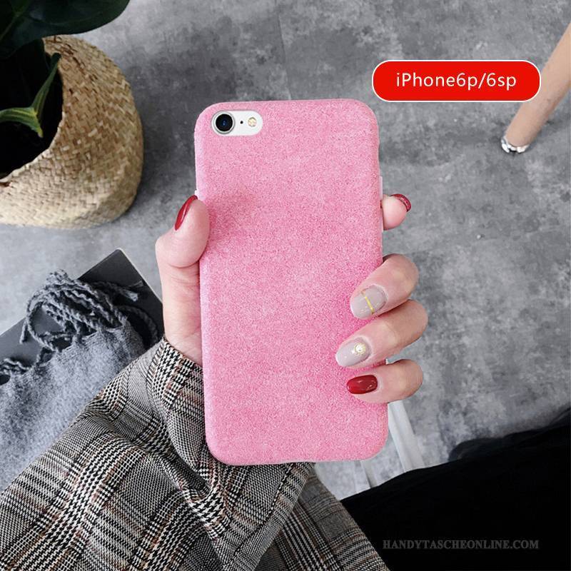 Hülle iPhone 6/6s Plus Taschen Anti-sturz Plüsch, Case iPhone 6/6s Plus Farbe Einfarbig Handyhüllen