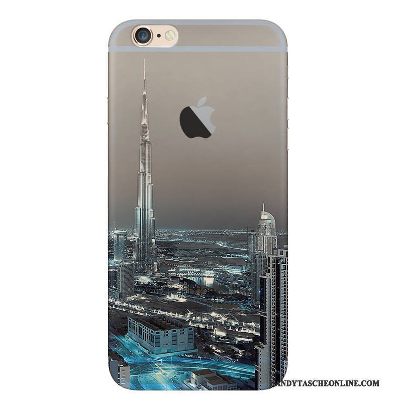 Hülle iPhone 6/6s Plus Taschen Blau Trend, Case iPhone 6/6s Plus Silikon Anti-sturz Transparent