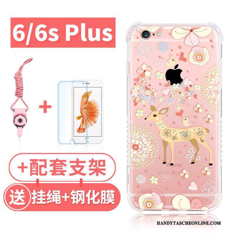 Hülle iPhone 6/6s Plus Taschen Rosa Handyhüllen, Case iPhone 6/6s Plus Silikon Anti-sturz Ballon