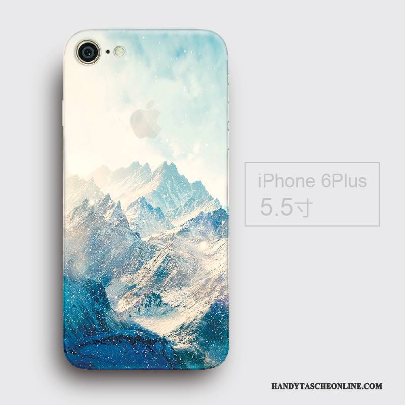 Hülle iPhone 6/6s Plus Weiche Gelb Chinesische Art, Case iPhone 6/6s Plus Kreativ Handyhüllen Anti-sturz