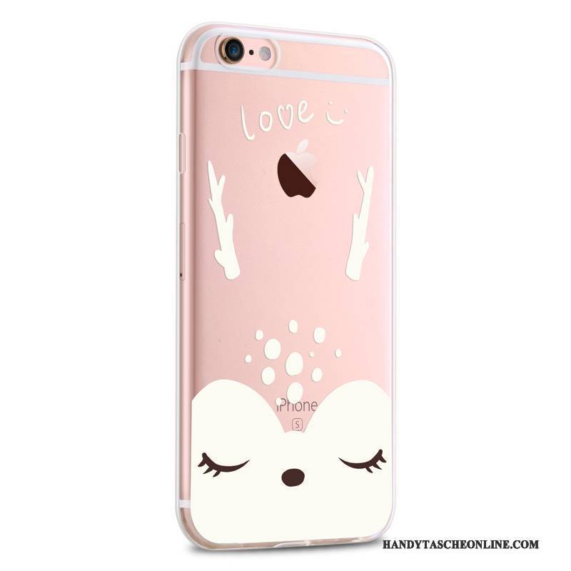 Hülle iPhone 6/6s Plus Weiche Nette Weiß, Case iPhone 6/6s Plus Silikon Handyhüllen Rosa