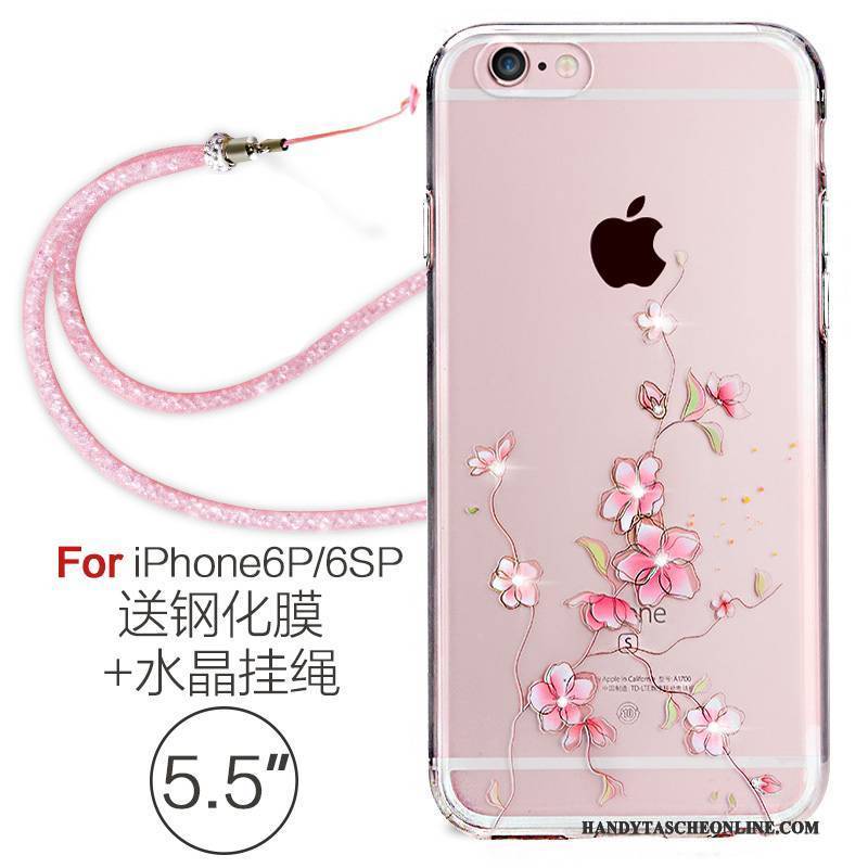 Hülle iPhone 6/6s Plus Weiche Rosa Transparent, Case iPhone 6/6s Plus Silikon Handyhüllen Elegant