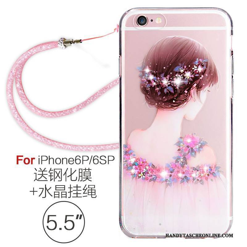 Hülle iPhone 6/6s Plus Weiche Rosa Transparent, Case iPhone 6/6s Plus Silikon Handyhüllen Elegant