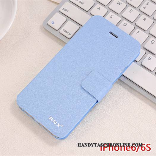 Hülle iPhone 6/6s Schutz Rot Blau, Case iPhone 6/6s Lederhülle Handyhüllen Pulver