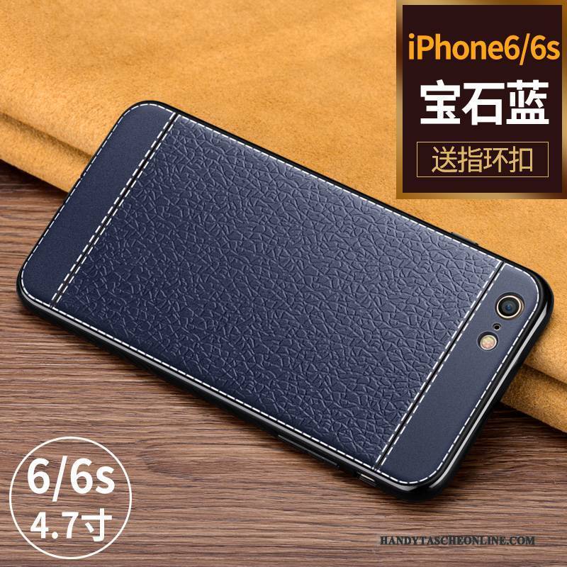 Hülle iPhone 6/6s Silikon Einfach Schwarz, Case iPhone 6/6s Taschen Trend Neu