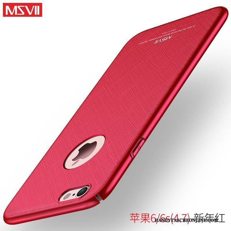 Hülle iPhone 6/6s Silikon Handyhüllen Nubuck, Case iPhone 6/6s Schutz Rot Neu