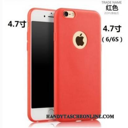 Hülle iPhone 6/6s Silikon Nubuck Schlank, Case iPhone 6/6s Schutz Handyhüllen Rot