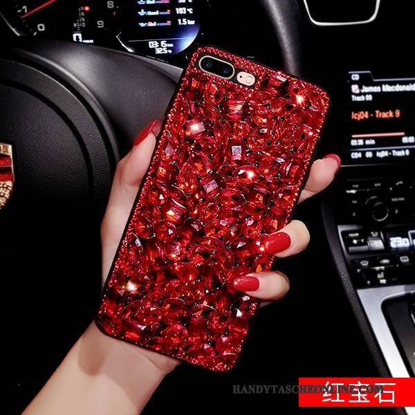 Hülle iPhone 6/6s Strass Europa Anti-sturz, Case iPhone 6/6s Weiche Rot Handyhüllen