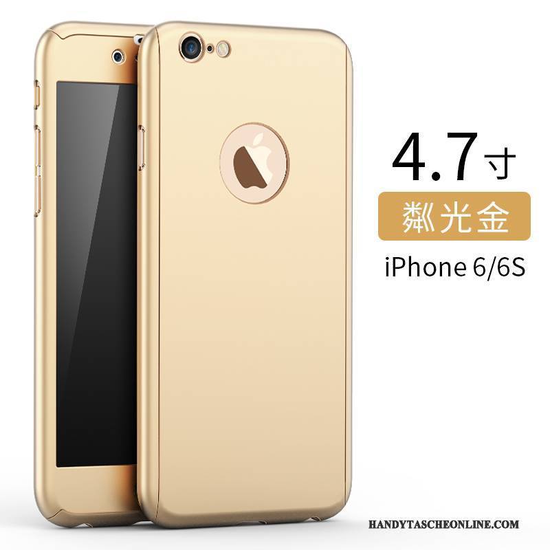 Hülle iPhone 6/6s Taschen Gold Anti-sturz, Case iPhone 6/6s Nubuck Trend