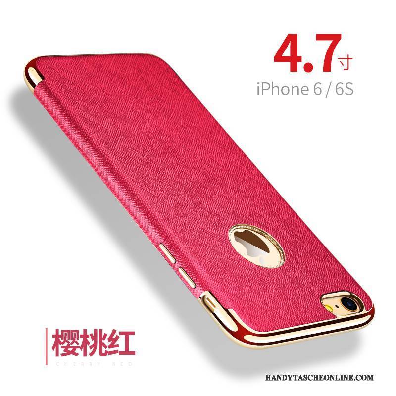 Hülle iPhone 6/6s Taschen Magnetismus Rot, Case iPhone 6/6s Weiche Handyhüllen Anti-sturz