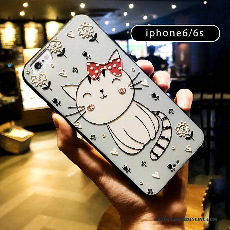 Hülle iPhone 6/6s Taschen Persönlichkeit Katzen, Case iPhone 6/6s Prägung Nette Handyhüllen