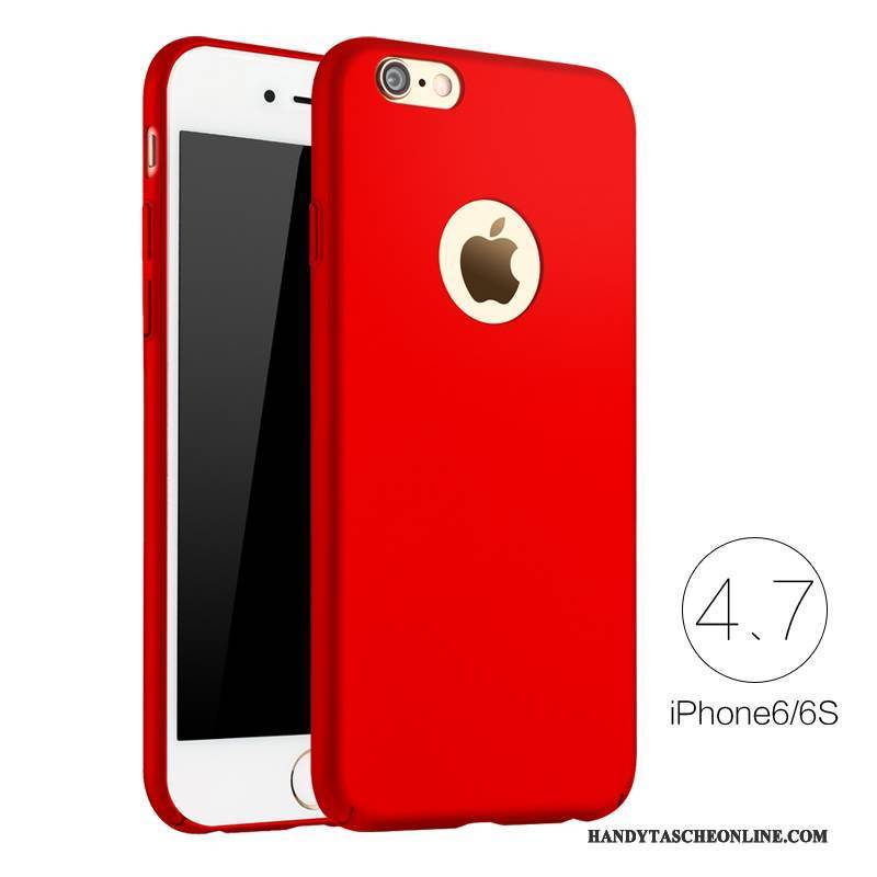 Hülle iPhone 6/6s Taschen Ring Nubuck, Case iPhone 6/6s Halterung Neu Rot