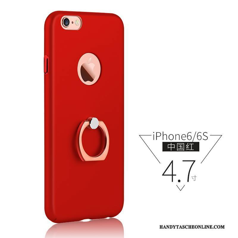 Hülle iPhone 6/6s Taschen Ring Nubuck, Case iPhone 6/6s Halterung Neu Rot