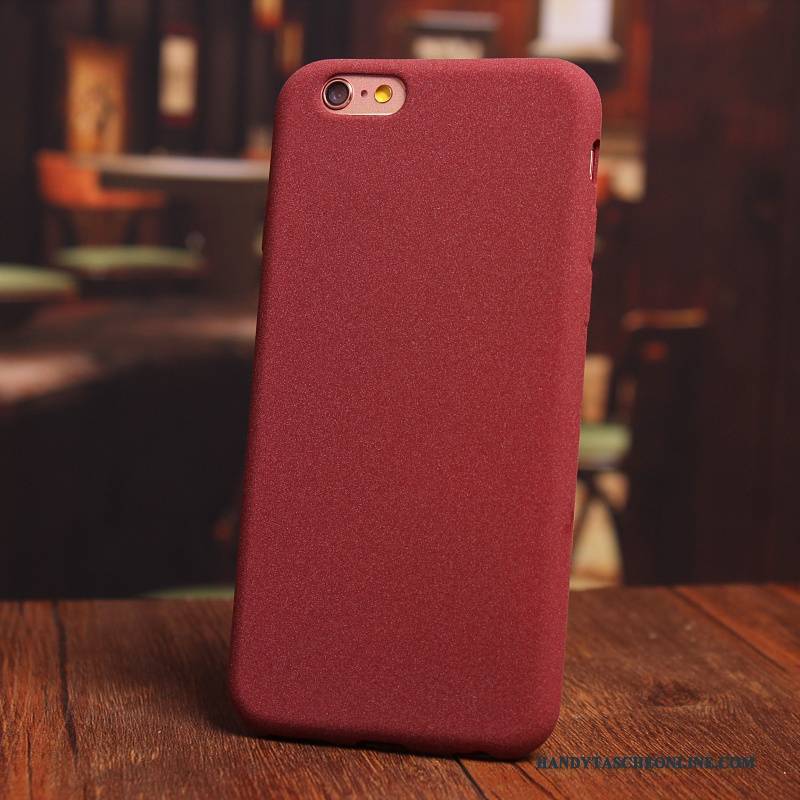 Hülle iPhone 6/6s Taschen Rot Einfach, Case iPhone 6/6s Silikon Nubuck Persönlichkeit