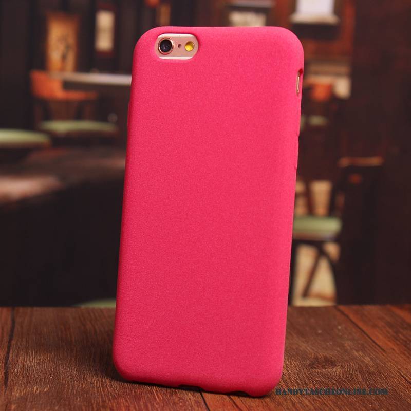 Hülle iPhone 6/6s Taschen Rot Einfach, Case iPhone 6/6s Silikon Nubuck Persönlichkeit