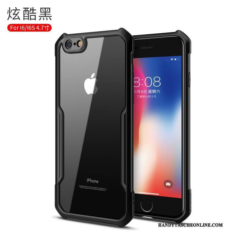 Hülle iPhone 6/6s Taschen Transparent Schlank, Case iPhone 6/6s Silikon Schwarz Persönlichkeit