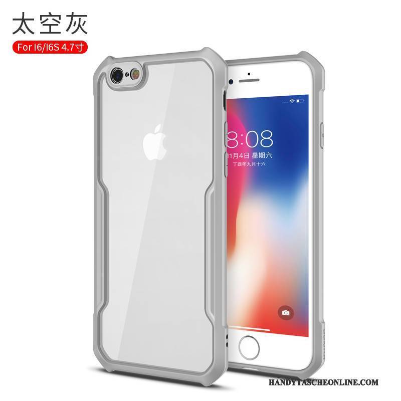 Hülle iPhone 6/6s Taschen Transparent Schlank, Case iPhone 6/6s Silikon Schwarz Persönlichkeit