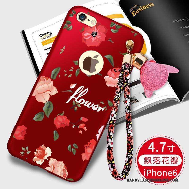 Hülle iPhone 6/6s Taschen Trend Anti-sturz, Case iPhone 6/6s Silikon Persönlichkeit Rot