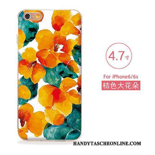 Hülle iPhone 6/6s Weiche Blau Neu, Case iPhone 6/6s Silikon Blumen Handyhüllen