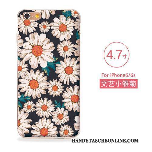 Hülle iPhone 6/6s Weiche Blau Neu, Case iPhone 6/6s Silikon Blumen Handyhüllen