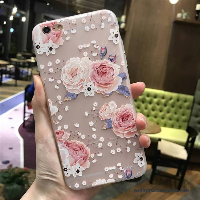 Hülle iPhone 6/6s Weiche Blumen Blau, Case iPhone 6/6s Schutz Rose Handyhüllen