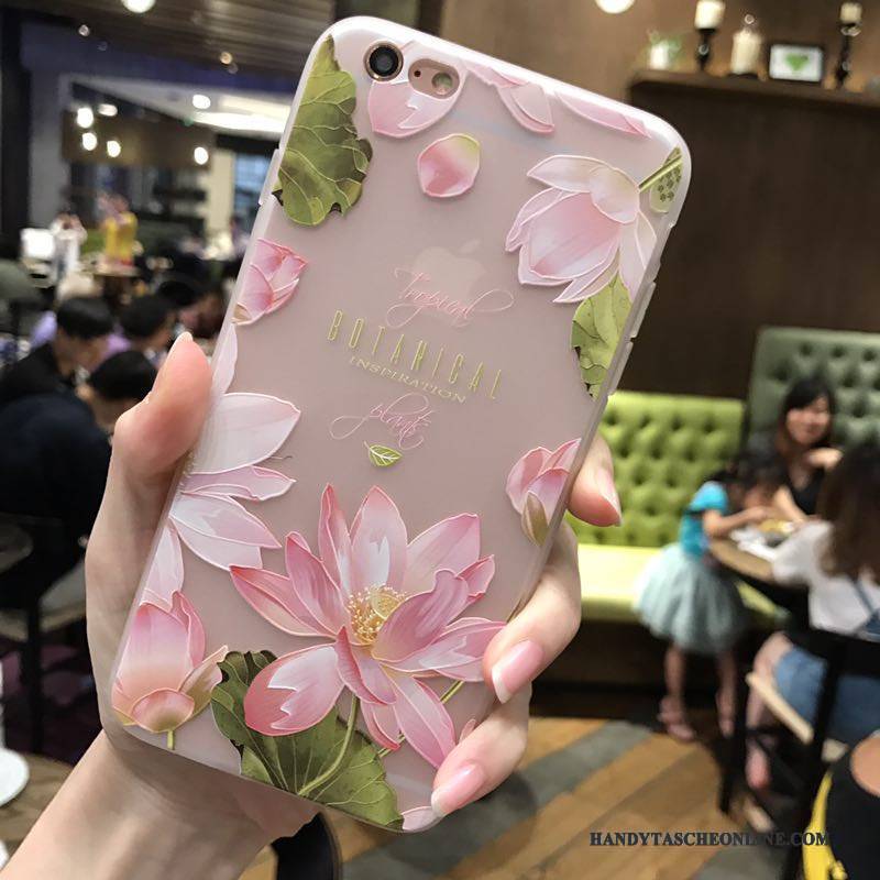 Hülle iPhone 6/6s Weiche Blumen Blau, Case iPhone 6/6s Schutz Rose Handyhüllen