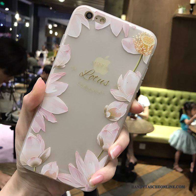 Hülle iPhone 6/6s Weiche Blumen Blau, Case iPhone 6/6s Schutz Rose Handyhüllen