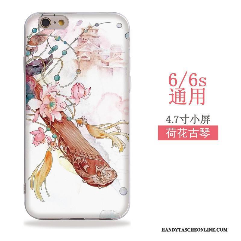 Hülle iPhone 6/6s Weiche Hängende Verzierungen Wind, Case iPhone 6/6s Farbe Chinesische Art Handyhüllen